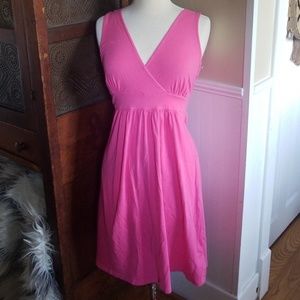 COLUMBIA V NECK & V BACK DRESS BUBBLEGUM PINK